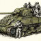 M 4 Sherman Tank. Ink on paper, 2007