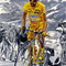 MARCO PANTANI AL TOUR DE FRANCE, di A.Molino. Acrilici su cartone. Da IL GIORNO, 2004