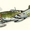 North American P-51 'Mustang'. Ink on paper, 2007