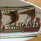 Ceramic Centerpiece by Faiencerie Baie Mont-Saint Michel Inspired by Bayeux Tapestry