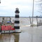 Strong winds on April 28 flooded yards along the west side of Lake Mitchell.