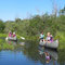 Camp Torenta paddlers explore Mitchell Creek. 