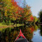 Fall colors appear in early October along Big Cove Canal.