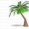 Palm Tree On White For Background　白背景とヤシの木　背景素材用