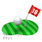 GolfGreenAndBall ゴルフのグリーンとボール