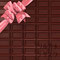 ChocolateBarWithPinkRibbonForBackground　チョコレートとピンクのリボン　背景素材用