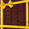 ChocolateWithYellowRibbonForBackground　チョコレートと黄色いリボン　背景素材用