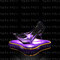 SideViewOfShiningGlassSlipperOnBlackBackground　輝くガラスの靴側面図　黒い背景付き