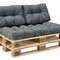 Palettensofa mit Rückenlehne mieten