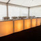LED Buffet Flexia orange mit 4 Modulen