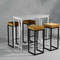 High Table Dinner Set "Berlin" mit Barhocker Kubo schwarz-samtgold