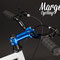 Bici a scatto fisso dettaglio pipa manubrio anodizzata blu