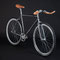 Fixed bike e ruota libera. Manubrio pursuit e sella extra comfort con rivestimento in marrone.