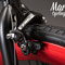 Bici fixed Toro Loco. Particolare cerchio anodizzato rosso e freno Z-Star