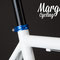 Particolare collarino anodizzato blu fixed bike Aqua