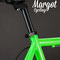 Contrasto fra il verde fluo ed il nero nella bici scatto fisso Dragonfly