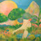 「オレンジの太陽」　F6号　キャンバスに油彩　2012年制作