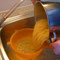 draining pasta