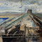 Ludewig - An die Front, 2015, Acryl, Öl, Sand, Briefe, CDV-Foto und Eisendraht auf Mischgewebe, 60 x 80 cm