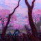桜　2010　92.5×189cm　アクリル板にアクリル 油彩