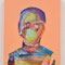 肖像 -metallic man-　2021 ／アクリル、キャンバス／18.8×14.0cm
