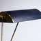 Table lamp design Eileen Grey for Jumo, 1940/50's. Brass and laminate. Max.H. 47cm.