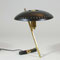 Table lamp design Louis Kalff for Philips, 1950's. Brass and lampshade inpainted metal. H.39cm.