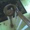 custom carved newell spiral