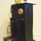 Anja Kühnrich-Wilke, "Telefonzentrale", 2008, Montage: Metallschublade, 3 Telefone,Verteilerdose, Relais, 59 x 27 x 36 cm (Hinteransicht)