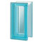 Design Pegasus R09 Glasbaustein 9x19 Glasstein 19x9,4x8 Glass Blocks glasbausteine Pegasus Dusche Duschwand Runde Wand Aquamarin Acquamarin aquamarine Vollsicht Smooth Clearview Lisse Glatt transparent  Glass Blocks Briques de verre Bloques de vidrio Bloc