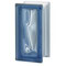Design Pegasus R09 Glasbaustein 9x19 Glastein 19x9,4x8 Glass Blocks glasbausteine Pegasus Dusche Duschwand Runde Wand Blau Blu Bleu Blue Wavy Wolke Wave transparent vBloques de vidrio Blocos de vidro Glasblokke glass blokker Lasitiilet Glasblock Lasi Tiil