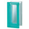 Design Pegasus R09 Glasbaustein 9x19 Glasstein 19x9,4x8 Glass Blocks glasbausteine Pegasus Dusche Duschwand Runde Wand turchese türkis turquoise Vollsicht Smooth Clearview Lisse Glatt transparent Staklo Blokovi Luksfery steklenih zidakov шклаблокі bloic g