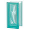 Design Pegasus R09 Glasbaustein 9x19 Glasstein 19x9,4x8 Glass Blocks glasbausteine Pegasus Dusche Duschwand Runde Wand turchese türkis turquoise Wavy Wolke Wave transparent Glass Bricks шыны блоктар шклаблокі склоблоки стъклени блокове стеклоблоки זכוכית 