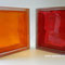 Brilly Orange SEVES 1919/8 Wave Glass Blocks Colour steklene bloke Eesti Tallinn klaasplokid Latvija stikla bloki Lietuva stiklo blokeliai blokas Norge Norway Glasdallen Polska luksfery szklane bloki Glasblokken, glasbouwstenen glasstenen Solaris Vitrablo