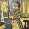 'o.t. (schwanger)', 2013, öl auf leinwand, 80 x 125 cm