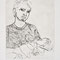 'johannes mit milan', 2013, kaltnadel, 43 x 52 cm
