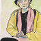 'milena mit hut', 2013, öl auf leinwand, 50 x 80 cm