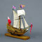 37-9 ヨット・メアリー　 Yacht Mary  ② 1646　　③ イギリス 　  ④ 1/54　 ⑤ マモリ ⑥ 高橋  利夫   Toshio Takahashi