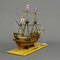 37-8 ゴールデン・ハインド Golden Hind  ② 1577    ③ イギリス　   ④ 1/53　　 ⑤ マモリ ⑥ 市川  三郎  　Saburo Ichikawa