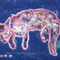 日本画　動物　気配