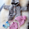 Winteroutfit mit Wollfleeceoverall, Strickpudelmütze und -schal (mehr Fotos s. Blogeintrag v. 21.1.2018)