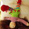 "Clown Herzchen Puppe" für Kinderprogramme - September 2023 - Haut Sommerteint, Augen graugrün m. Lp., Haar dt. Mohair dunkelbraun