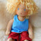 Eike - Oktober 2016 - 30er Gliederpuppe, blonde Locken, hellblaue Augen m Lichtpunkt, Wendeschürzenkleid