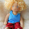 Eike - Oktober 2016 - 30er Gliederpuppe, blonde Locken, hellblaue Augen m Lichtpunkt, Wendeschürzenkleid