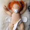 Für Jule - Okt. 2017 - 45er Babypuppe - mit Schnullermagnet - Haar Dolly Mo WOOLLY Farbe Rust
