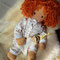 50er Babypuppe für Rosalie - April 2022 - Haut Toffee, Haar dt Mohair feuerrot, Finger, Zehen, Ohren, Schnullermagnet, kleine Leberflecken