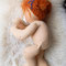 Für Jule - Okt. 2017 - 45er Babypuppe - mit Schnullermagnet - Haar Dolly Mo WOOLLY Farbe Rust