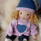 Für Leni - Juli 2020 - 40er Gliederpuppe, Haut Sommerteint, Augen stahlblau m. Lp., Haar niederl. Mohair Bouclé "Wheat", mit kl. Leberfleck auf der Wange