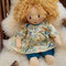 Für Johanna - Januar 2021 - 45er Gliederpuppe, Haut Sommerteint, Augen stahlblau m. Lp., Haar nl. Bouclé Mohair (wheat), Empire-Kleid, Pump-Nickihose