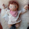  46cm Babypuppe für Leni - Januar 2020 - zierlich - mit Fingern u Zehen, Ohren, Augenbrauen, Haar dt. Mohair hellbraun, Augen stahlblau m. Lp.